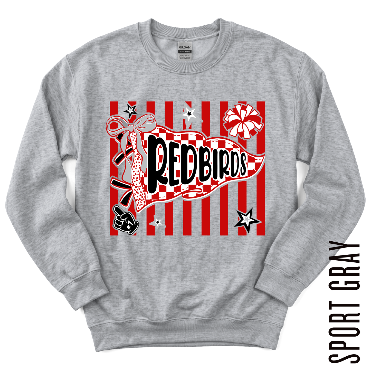 YOUTH REDBIRDS FLAG CREWNECK!