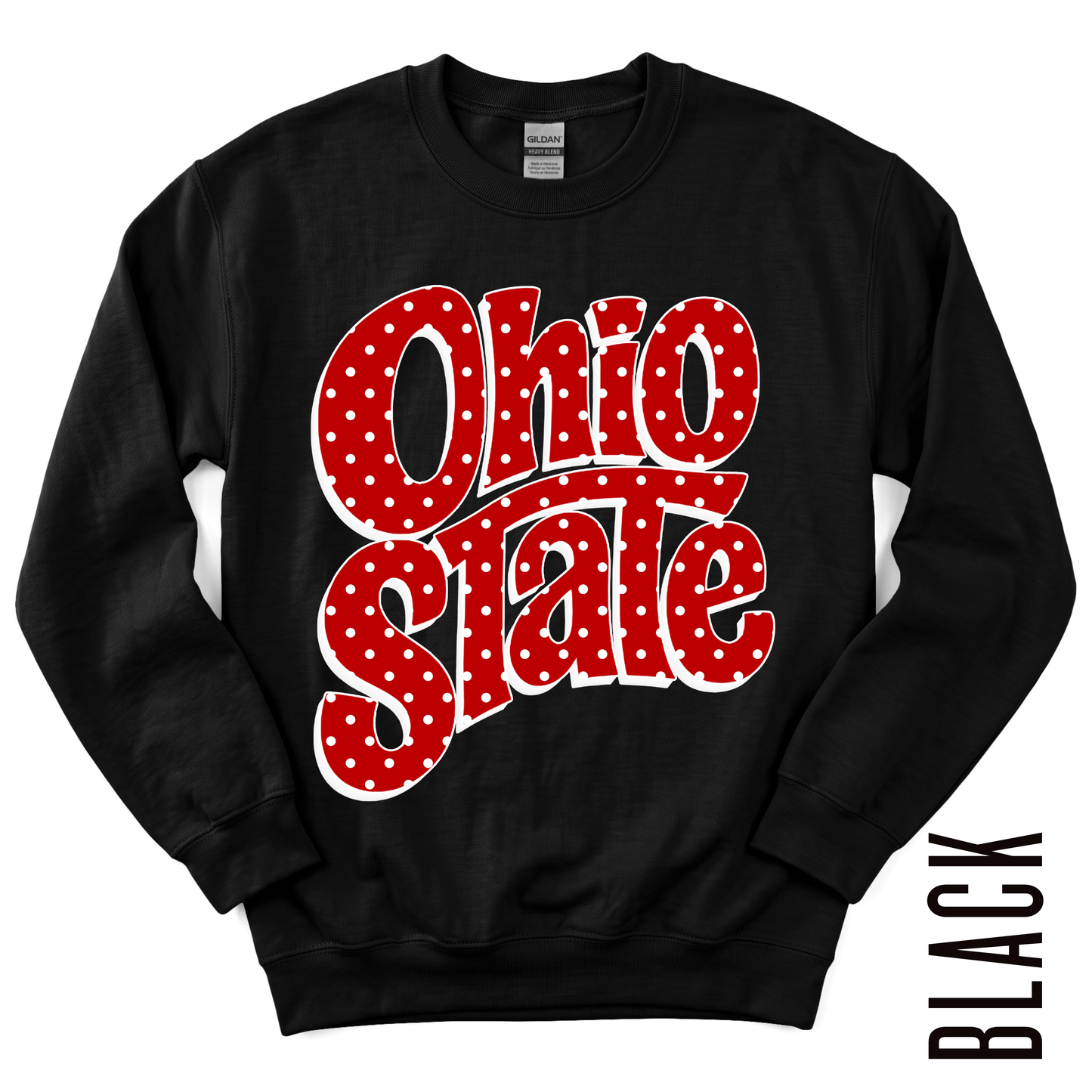 OHIO POLKA DOT CREWNECK!