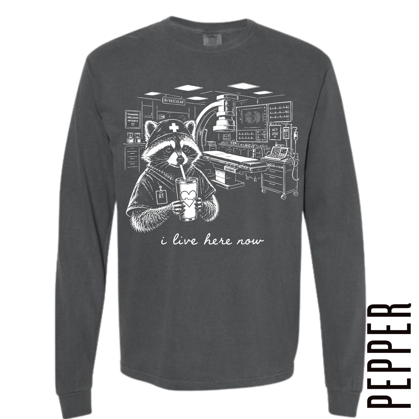 IR VASCULAR RT LIVE HERE LONG SLEEVE