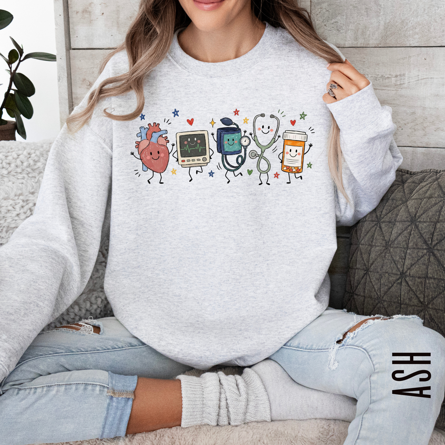 HEART DOODLE CREWNECK!