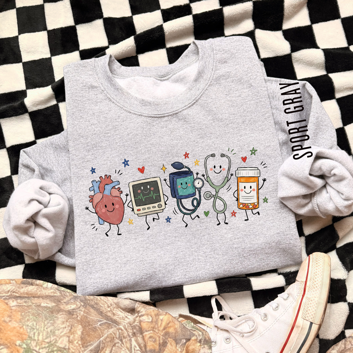 HEART DOODLE CREWNECK!
