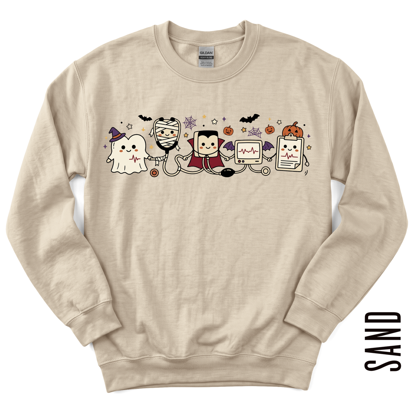 HALLOWEEN HEART DOODLE CREWNECK!