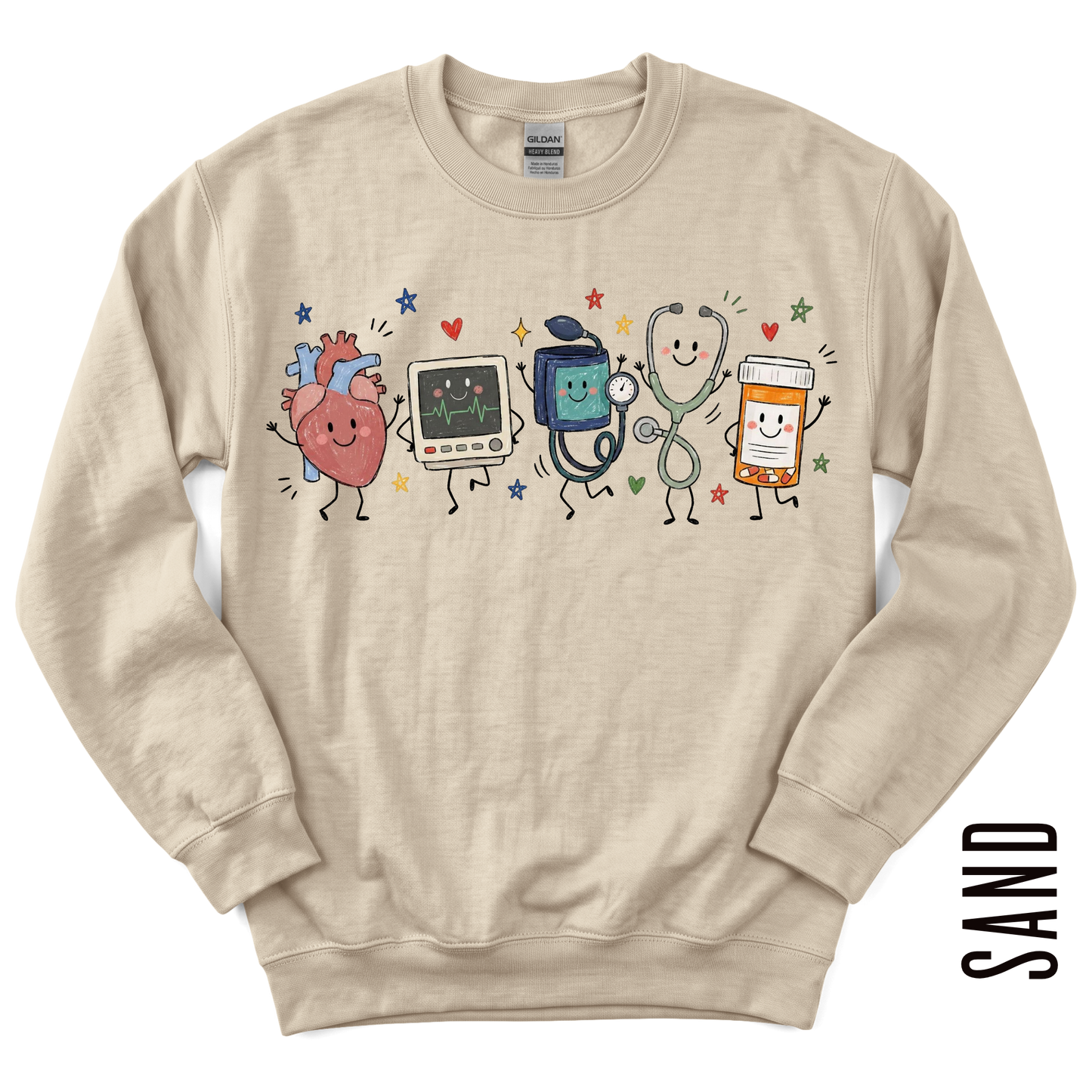 HEART DOODLE CREWNECK!
