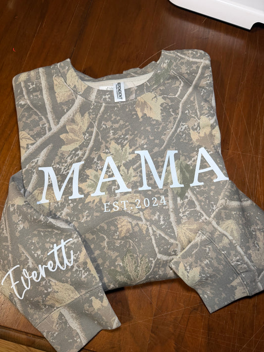 CUSTOM MAMA CAMO CREW 💚