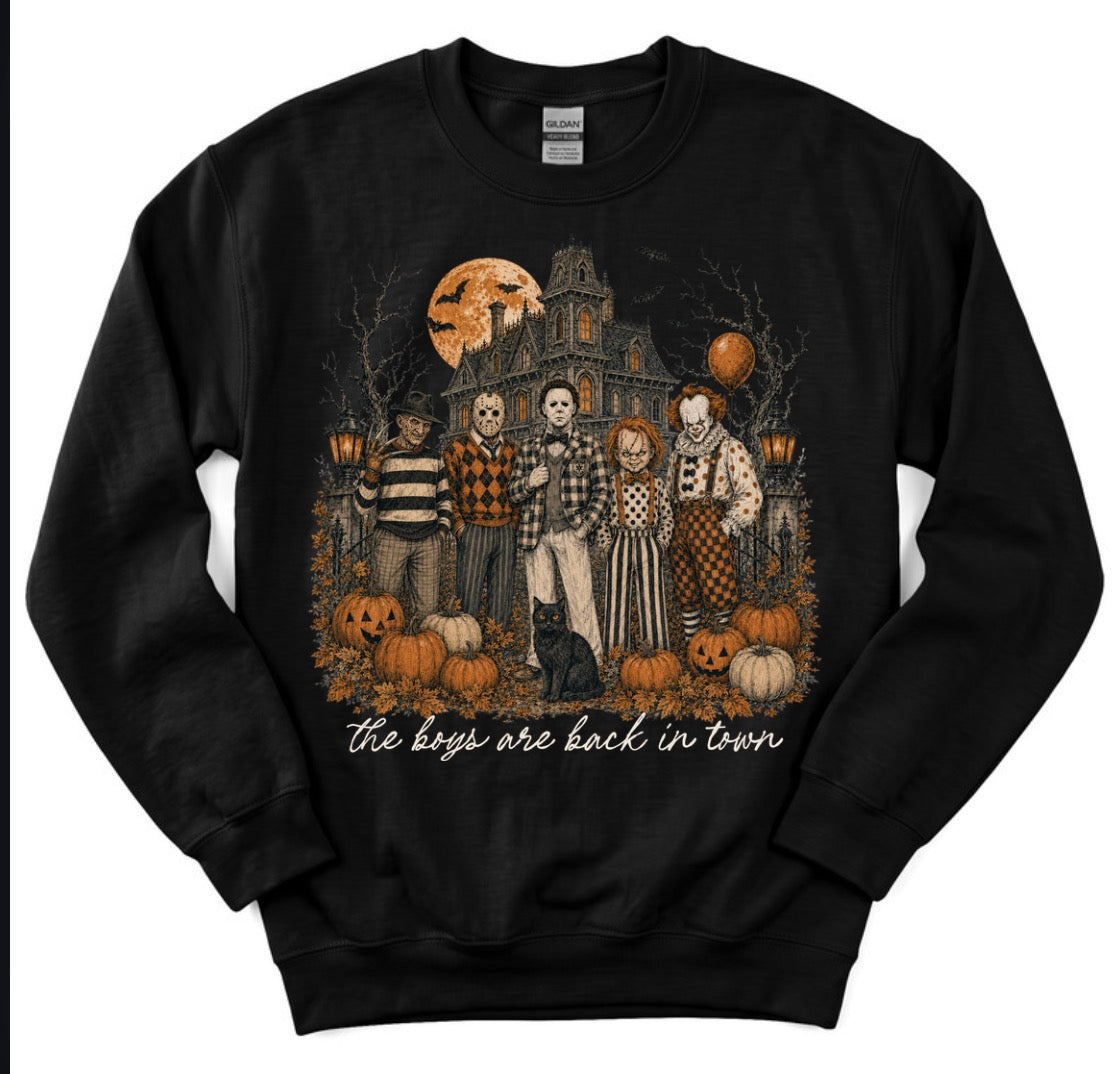 BOYS ARE BACK IN TOWN CREWNECK 🧡