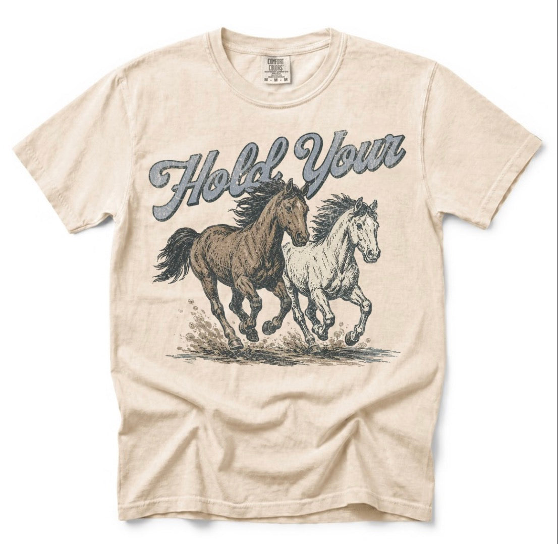 HOLD YOUR HORSES CC TEE 🐎