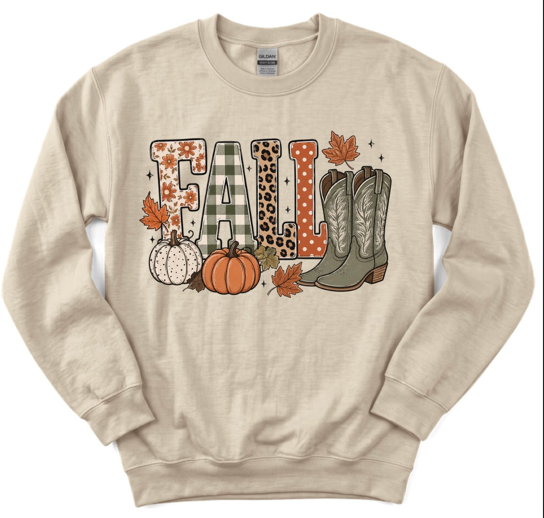 FALL BOOTS CREWNECK 🧡