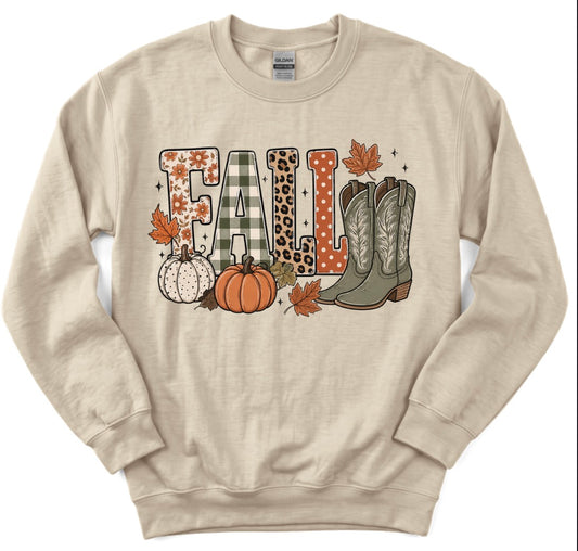 FALL BOOTS CREWNECK 🧡