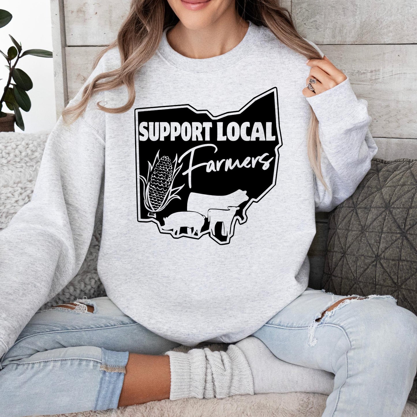 OHIO SUPPORT LOCAL CREWNECK