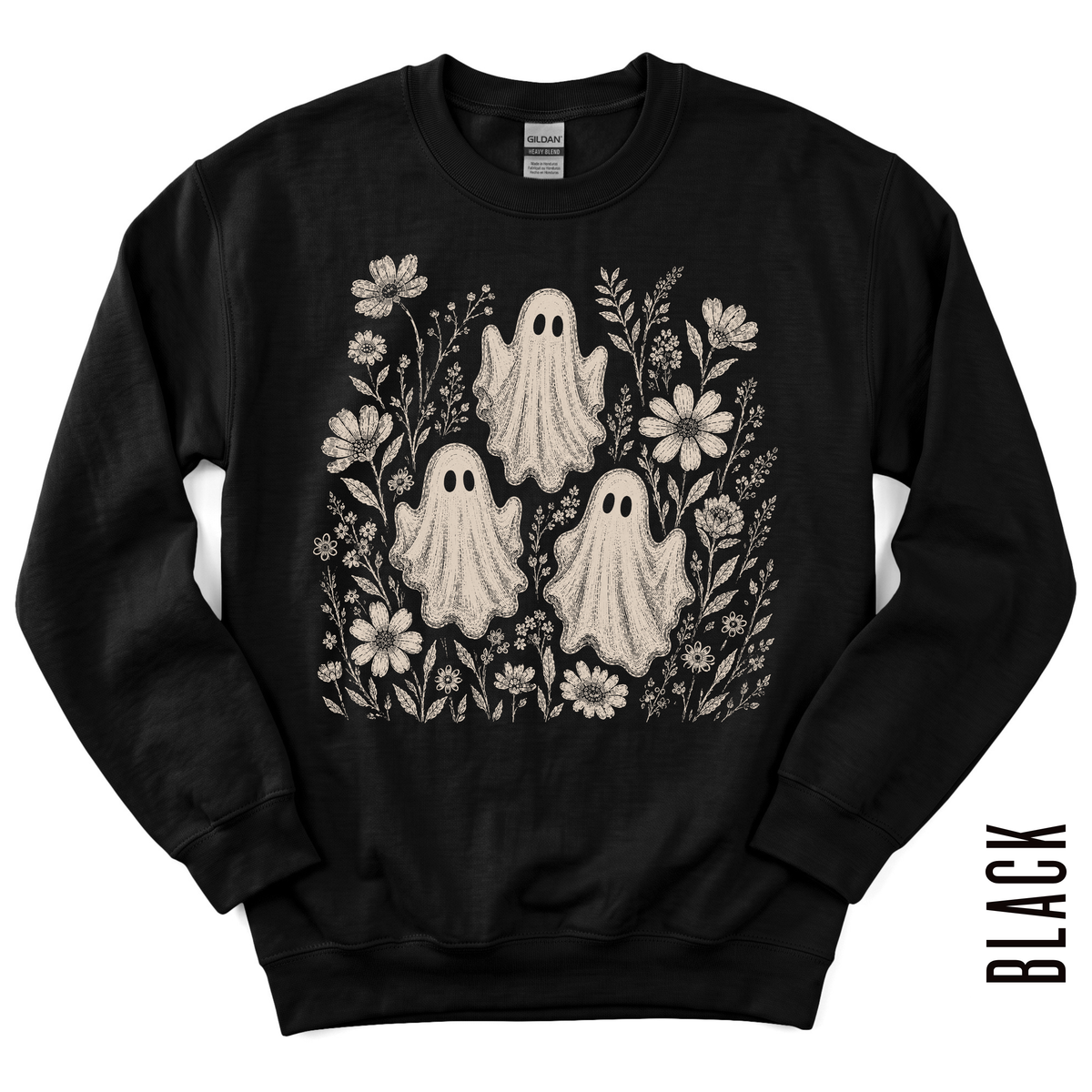 THREE GHOST FLORAL CREWNECK!