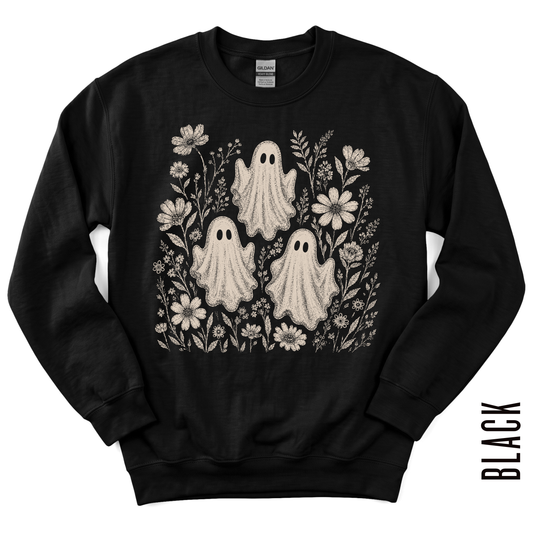 THREE GHOST FLORAL CREWNECK!