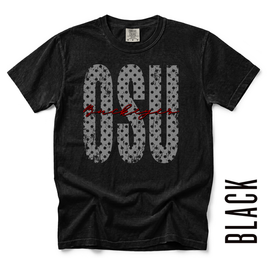 OSU GREY POLKA DOT TEE!