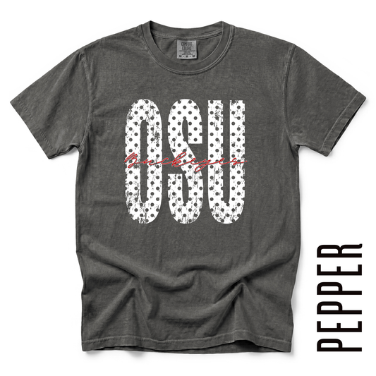 OSU WHITE POLKA DOT TEE!
