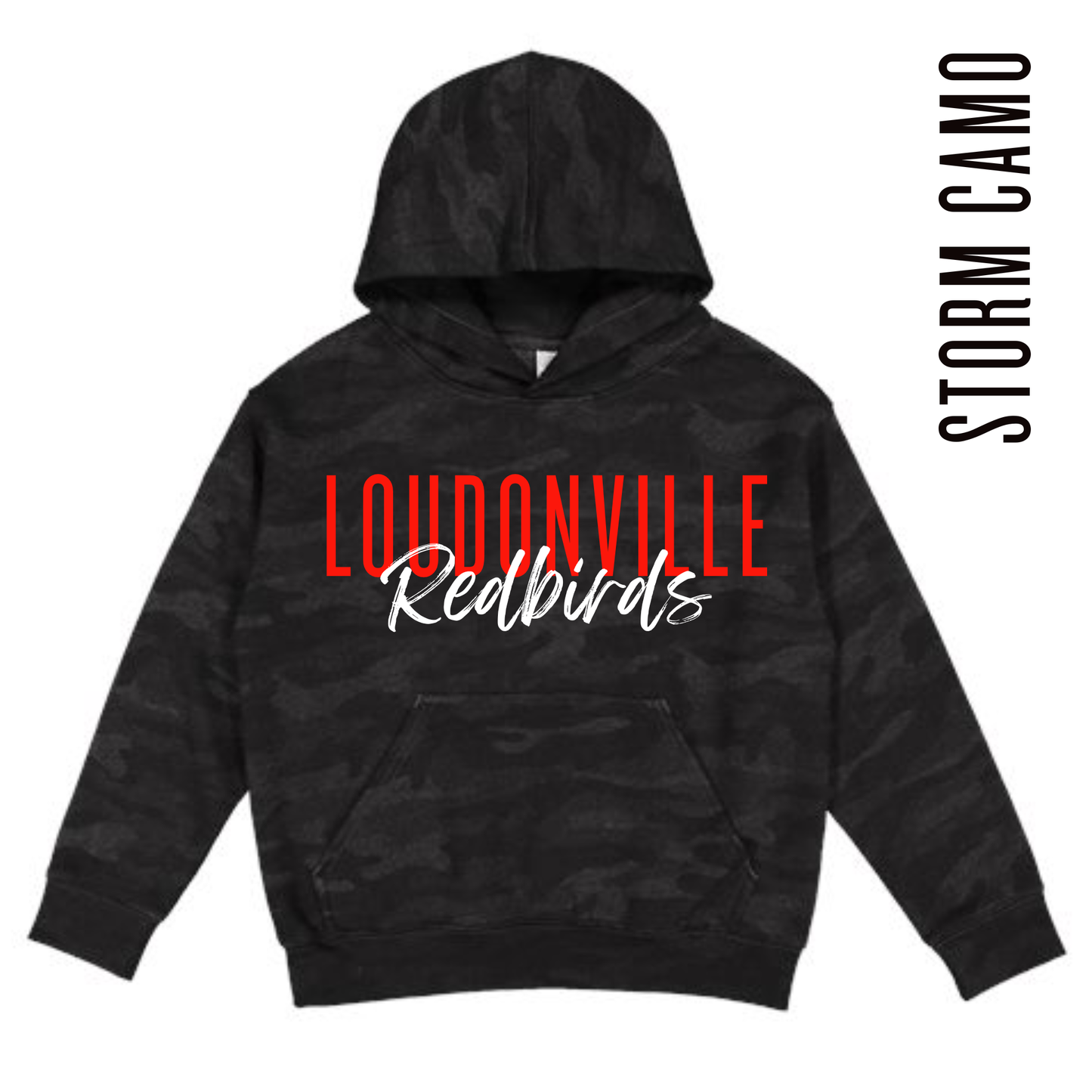 YOUTH CAMO LOUDONVILLE REDBIRD HOODIE