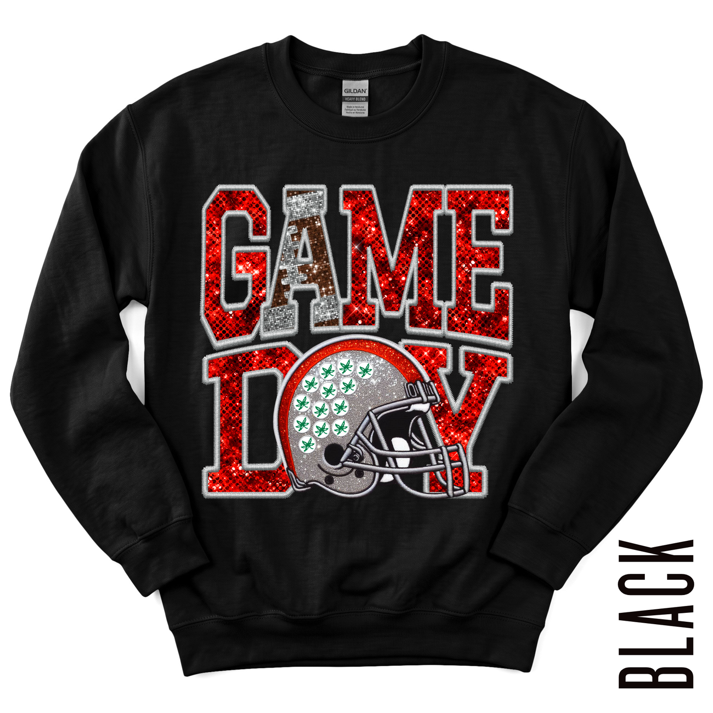 GAME DAY FAUX GLITTER CREWNECK!