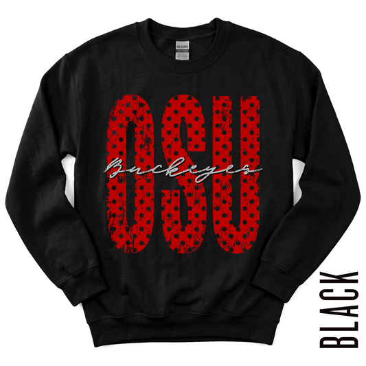OSU RED POLKA DOT CREWNECK!
