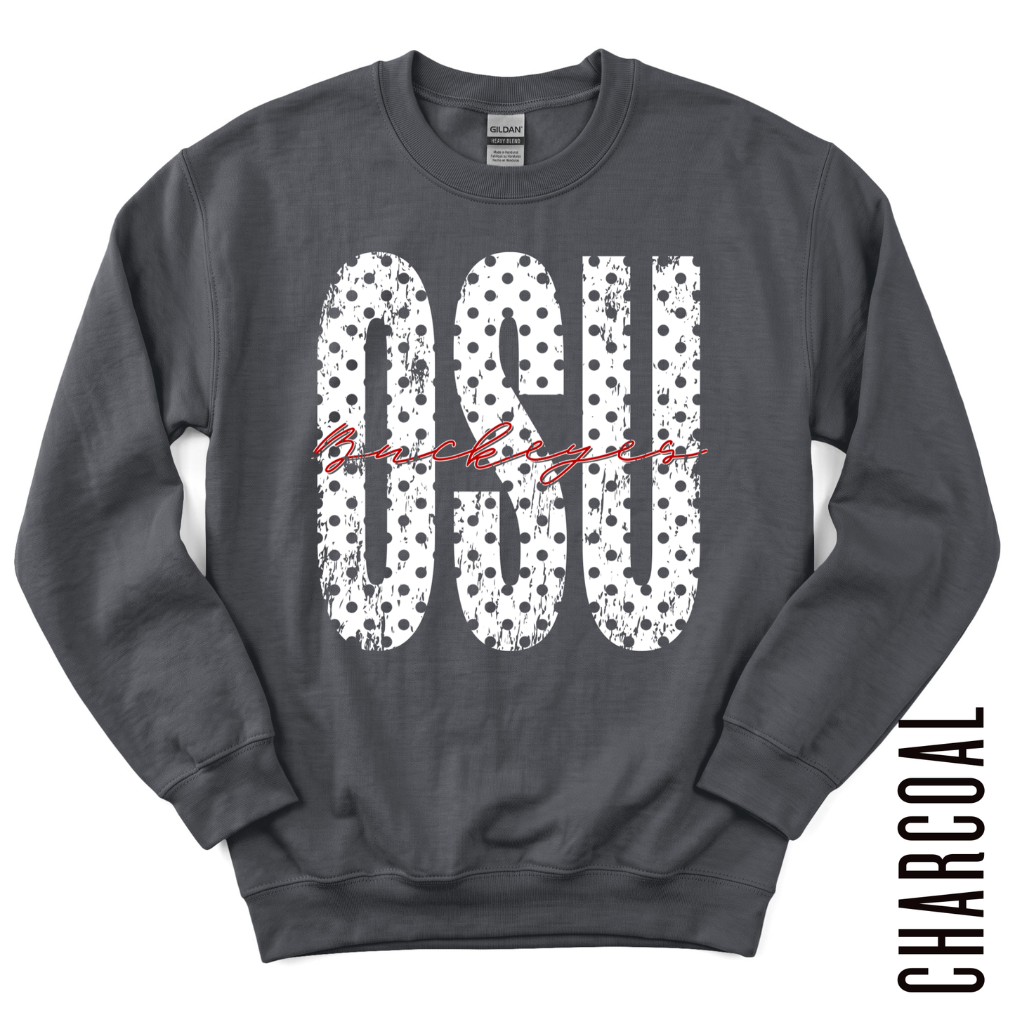 OSU WHITE POLKA DOT CREWNECK! (Copy)