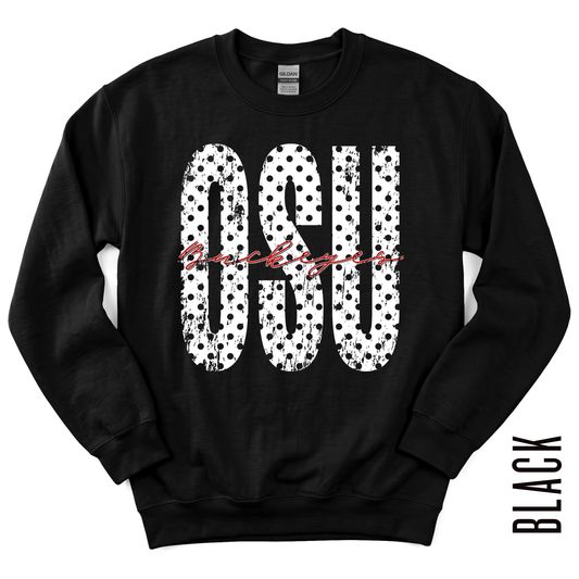 OSU WHITE POLKA DOT CREWNECK! (Copy)
