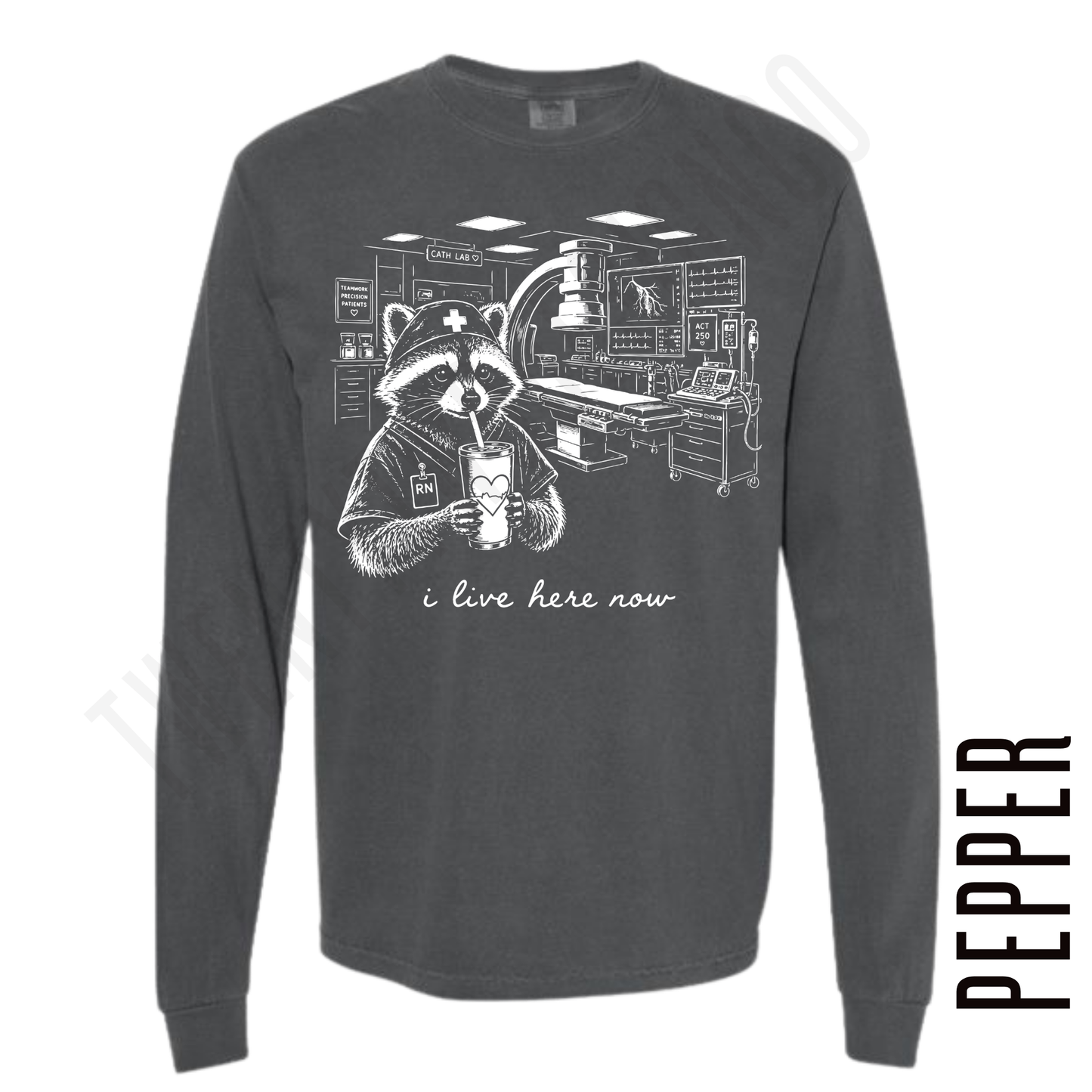 CARDIOLOGY LIVE HERE LONG SLEEVE!
