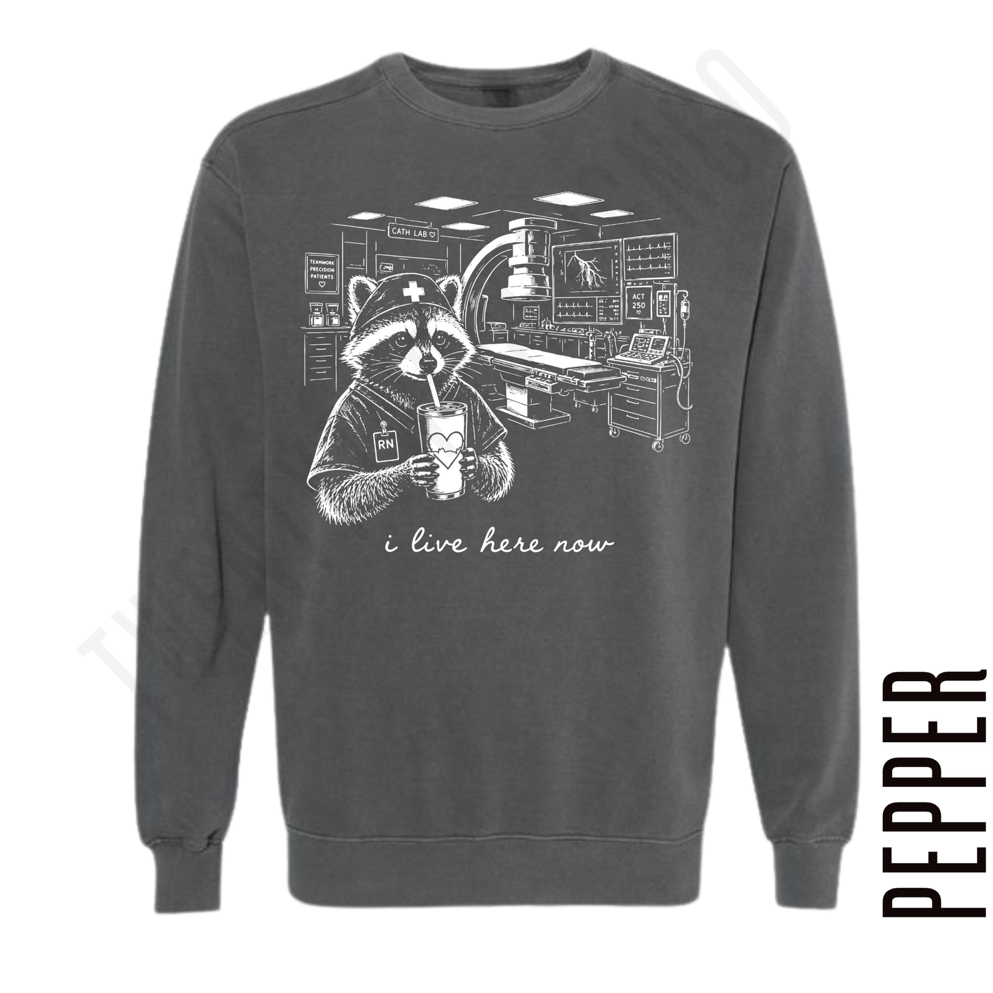 CARDIOLOGY LIVE HERE CC CREWNECK!