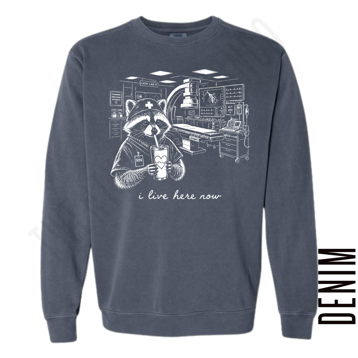 CARDIOLOGY LIVE HERE CC CREWNECK!