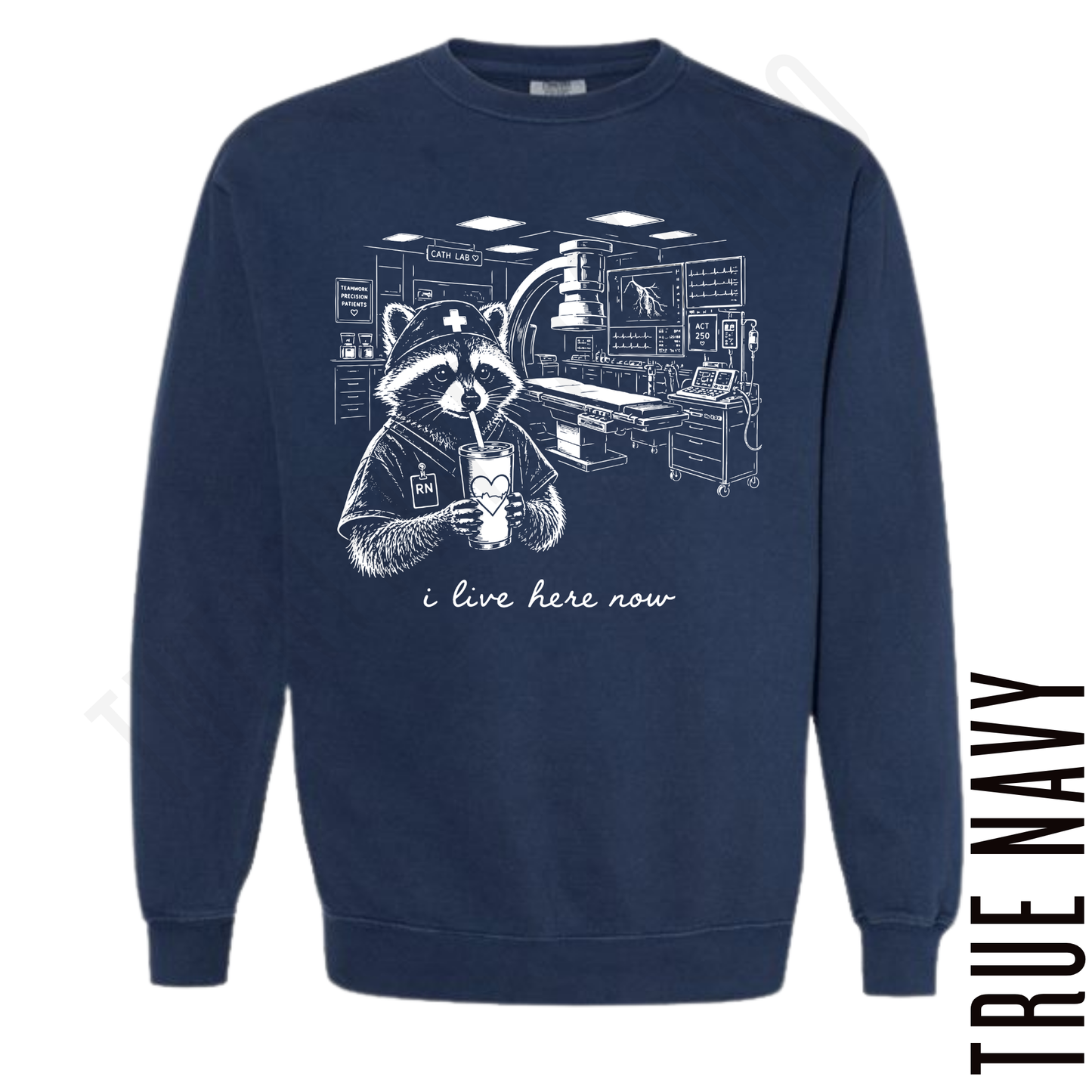 CARDIOLOGY LIVE HERE CC CREWNECK!